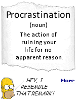 Etymologically, �procrastination� is derived from the Latin verb procrastinare � to put off until tomorrow. But it�s more than just voluntarily delaying. Procrastination is also derived from the ancient Greek word akrasia � doing something against our better judgment.